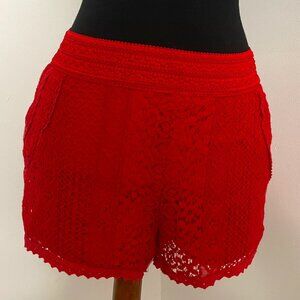 Red Lace Shorts
